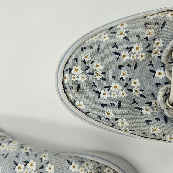 Vans Ultra Cush Camden Deluxe Sneakers Womens Size 7.5 Pale Blue Daisy Print - Picture 6 of 8